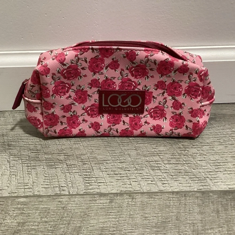 LOGO Lori Goldstein Floral Cosmetic Bag